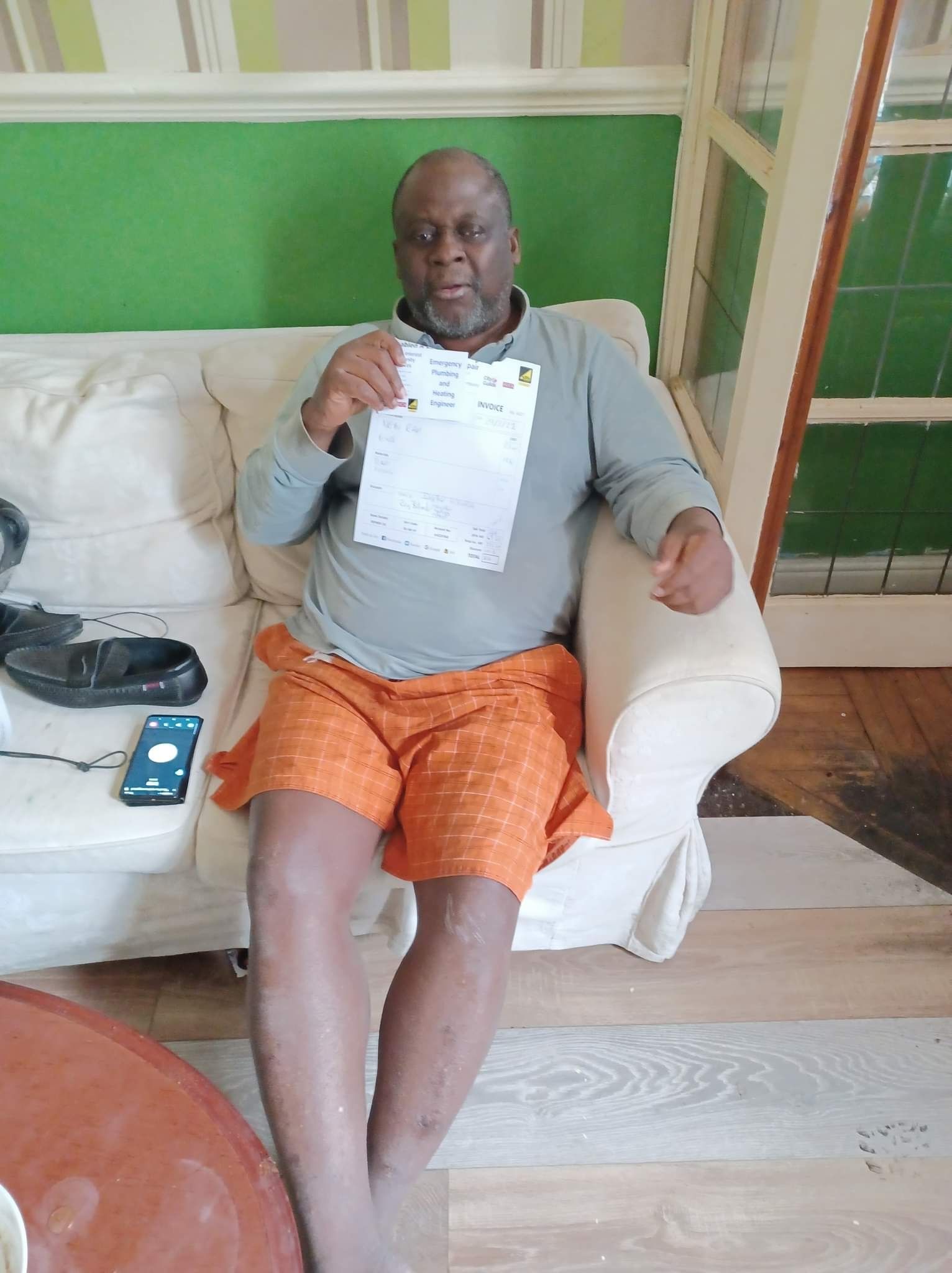 A blind man who received a free emergency boiler through DEPHER this week