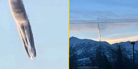 Locals suspect UFO after strange cloud appears above Alaska mountains
