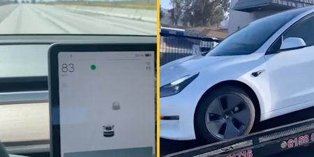 Tesla freezes, gets stuck at 83mph on freeway