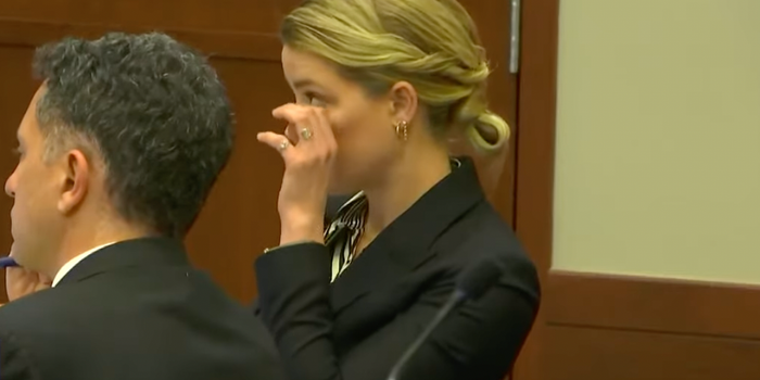 Amber Heard wipes away tear as relationship with Elon Musk discussed