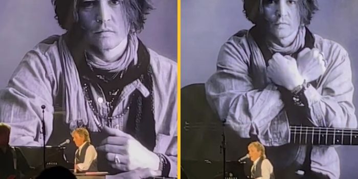 Paul McCartney plays Johnny Depp video