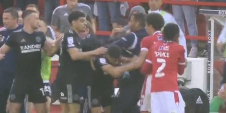 Sheffield United manager sparks chaos in Forest clash after aggressive move on Djed Spence