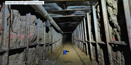 Huge drug smuggling tunnel with rail system discovered under US-Mexican border