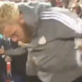 Sheffield United’s Oli McBurnie appears to stamp on fan who invaded pitch