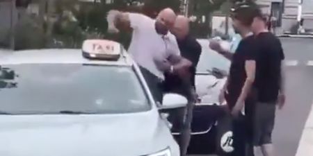 Tyson Fury appears to kick out at taxi after night on ‘strong beer’ while on holiday