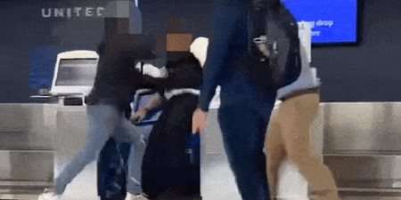 Video shows United Airlines employee hit customer before being battered to the ground