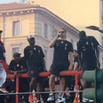 Zlatan Ibrahimovic trolls Hakan Calhanoglu during Milan title celebrations