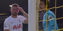 Eric Dier heard asking Tim Krul what Mo Salah had given him after Son save