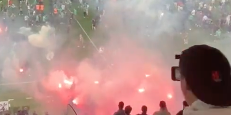 Saint Etienne fans attack players after losing relegation play off