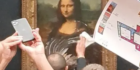 Man ‘dressed as old lady in wheelchair attacks Mona Lisa with cake in bizarre climate protest