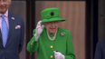 The Queen smiles and waves to crowds on Buckingham Palace balcony as Jubilee weekend ends