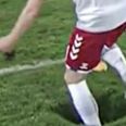 Mysterious hole appears in the middle of the pitch during Austria’s clash against Denmark