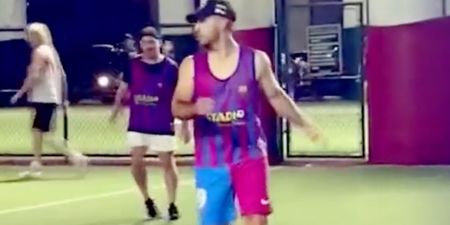 Footage emerges of Sergio Aguero playing football for first time since retiring