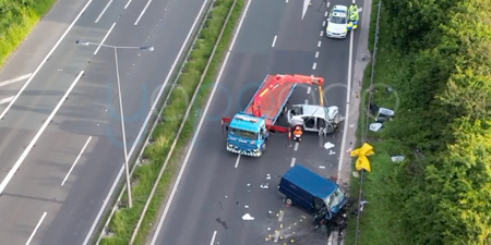 Boy 15, arrested and three dead after ‘stolen’ van drove wrong way down motorway and hit taxi