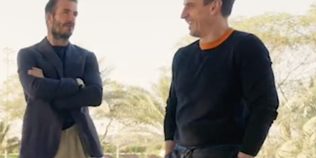 Gary Neville criticised for filming David Beckham Overlap episode in Qatar