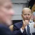 Joe Biden accidentally reveals another cheat sheet during White House meeting