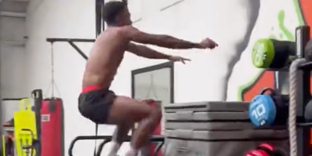 Anthony Elanga almost breaks world record with insane box jump