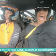 Alison Hammond has Dermot O’Leary in hysterics after apologising for ‘all that juice bouncing around’ during hot lap
