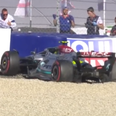 Red Bull fans cheer as Lewis Hamilton crashes during Austrian GP qualifying