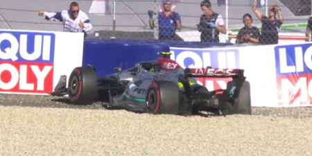 Red Bull fans cheer as Lewis Hamilton crashes during Austrian GP qualifying