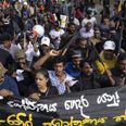 Thousands of protestors in Sri Lanka storm Presidential palace, with some using the pool