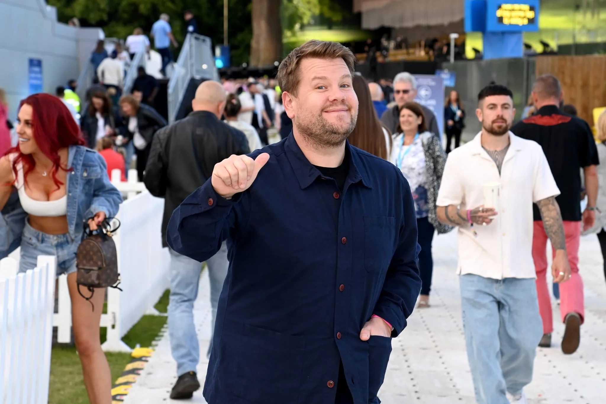 LONDON, UK - JULY 1: James Corden attends the American Express BST Hyde Park Awards at Hyde Park on July 1, 2022 in London, England.  (Photo by Dave J. Hogan/Getty Images)