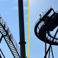 Alton Towers: Terrifying moment thrillseekers are forced to climb down Oblivion Roller Coaster