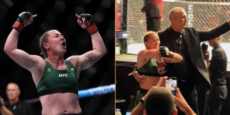 UFC fighter Molly McCann leads crowd in “F**k The Tories” chant