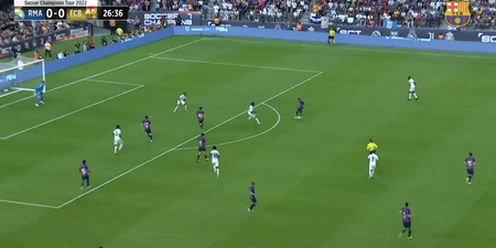 Raphinha scores stunning El Clasico goal as both sets of players clash