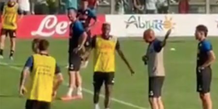 Victor Osimhen ejected from Napoli open training in awkward scenes