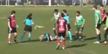 Female referee attacked by male player during amateur game in Argentina