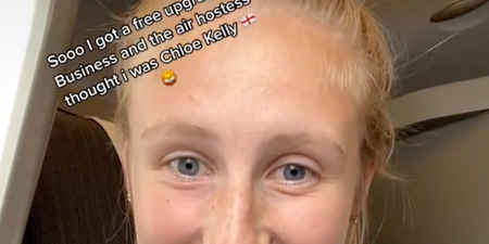 Moment woman gets upgraded to business class after being mistaken for Lioness Chloe Kelly