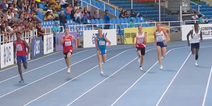Runner finishes last in 400m race as penis keeps falling out of shorts