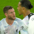“That’s your ball!” – James Milner climbs into Virgil Van Dijk after Sancho goal