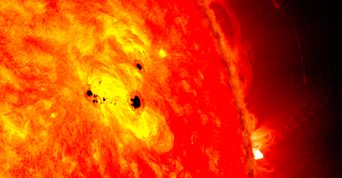 Sunspot has grown 10 times bigger in 2 days
