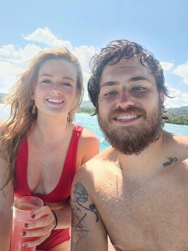 Tinder lovers Clodagh and Brady. See SWNS story SWFTtinder. A woman flew 7,000 miles to Hawaii to meet a stranger after matching with him on Tinder in the airport - and they fell in love and have since welcomed their first child. American Brady Elliot, 25, was flying home to Hawaii after a trip to Ireland when he matched on the dating app with local resident, Clodagh OSullivan, 22, in July 2019. The pair started exchanging messages in August 2019 and spent hours FaceTiming each other - and said they felt an 'instant connection' with one another. After three months of chatting on the phone, Brady convinced Clodagh to fly to Hawaii in November 2019 to meet in person - where he was stationed as navy marine medic.