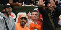 Joey Barton gives middle finger to Spurs fans after being spotted amongst Marseille fans