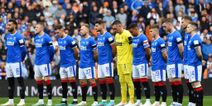 Dundee United fans sing ‘Lizzie’s in a box’ during minute’s silence at Ibrox