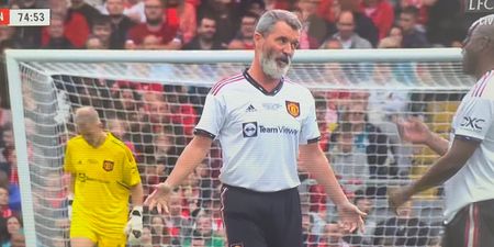 Roy Keane rejected Ronny Johnsen’s gesture in legends game at Anfield