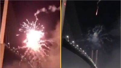 Person shoots fireworks at Just Stop Oil protesters on Dartford Crossing
