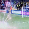 Barrow vs Carlisle temporarily suspended after firework thrown on pitch