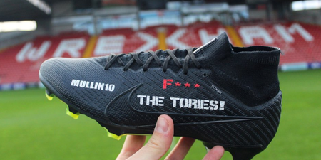 Wrexham condemn star player for unveiling ‘f*** the Tories’ boots without their approval
