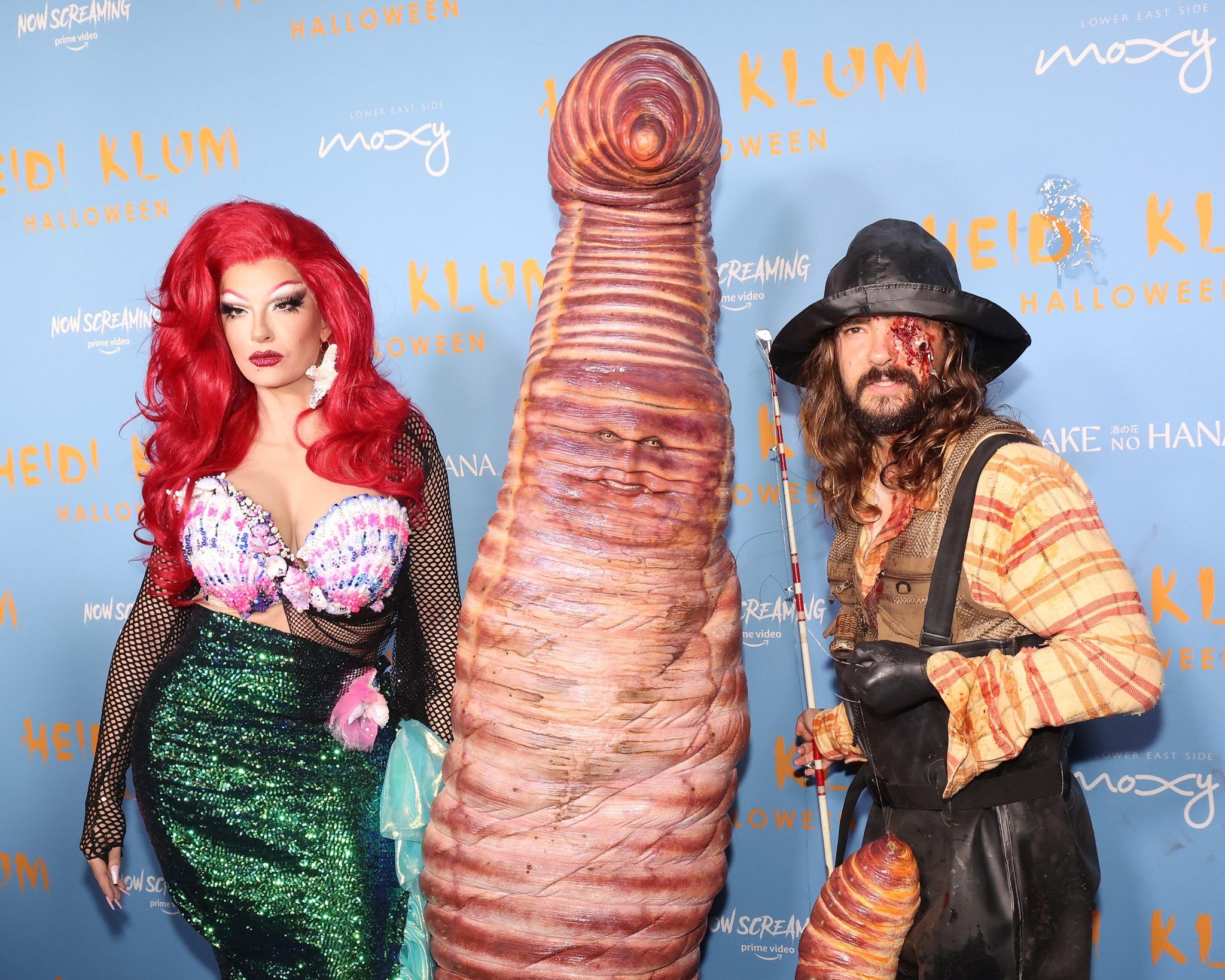 Bill Kaulitz, Heidi Klum, and Tom Kaulitz attend Heidi Klum's 2022 Hallowe'en Party at Cathedrale at Moxy Hotel on October 31, 2022 in New York City. (Photo by Taylor Hill/Getty Images)