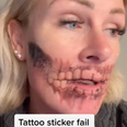 Mum is terrified she can’t remove Halloween face tattoo