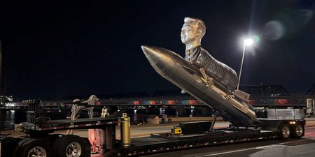 Elon Musk fans create 30-foot long GOAT monument to hero