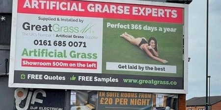 Artificial grass company told to take down ‘irresponsible’ billboard