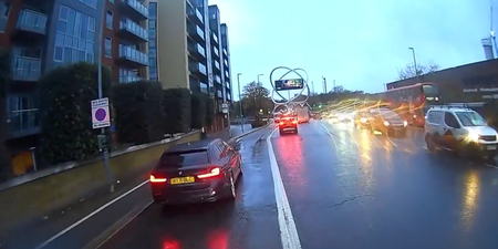 Cyclist tells car in bus lane to ‘get out of the f***ing way’ – turns out to be unmarked police car
