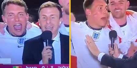England fan shouts ‘Free Palestine’ while live on Israeli TV