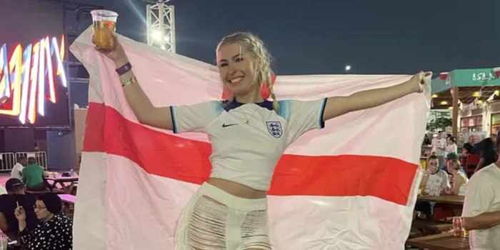 OnlyFans star Astrid Wett told her outfit at World Cup game could 'risk her getting executed'