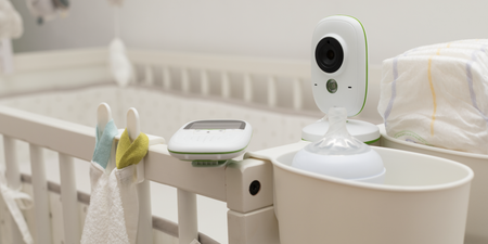 Husband hears wife cheating with another man through baby monitor in their marital bedroom